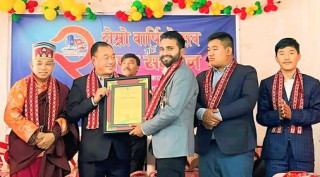 राष्ट्रिय कला सम्मानद्वारा बिक्रम गौतम सम्मानित